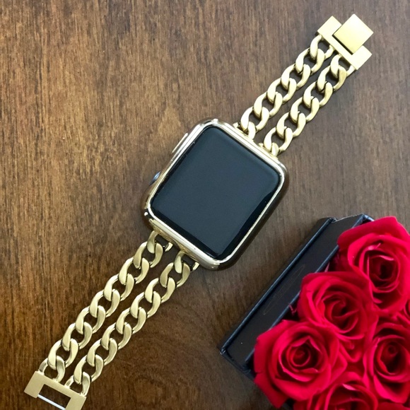 Apple Watch S1 42MM with TWO BLACK BANDS- No gold band included
